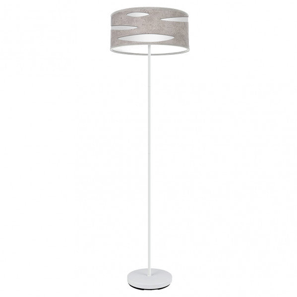 Pie Salon Odra 1xe27 Blanco/cemento Gris 165x40x40 Cm