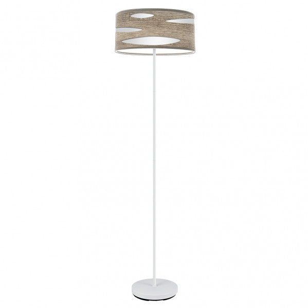 Pie Salon Odra 1xe27 Blanco/madera Gris 165x40x40 Cm