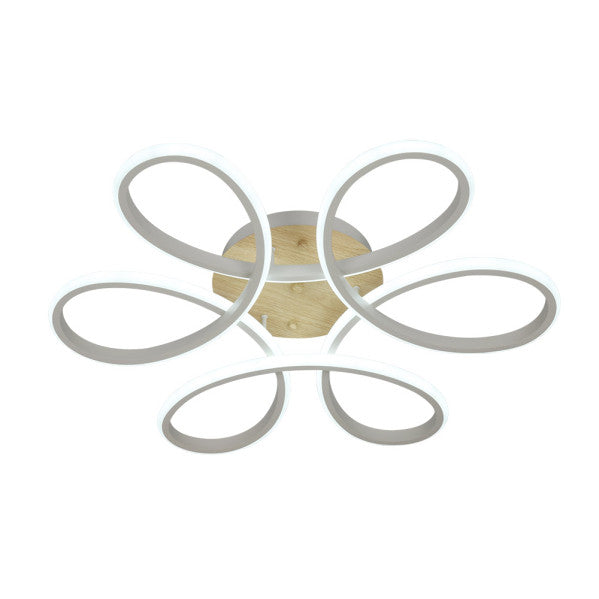 Plafon Bandeira 130w 3000-4000-6500k Blanco/haya 14300 Lm C/remoto,memoria Y Reg.intensidad 12x61x61cm