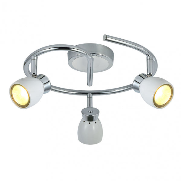 Plafon Chacho 3xgu10 Blanco 14x30x30 Cm