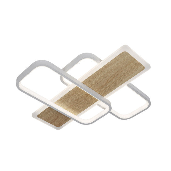 Plafon Forqueta 120w 3000-4000-6500k Blanco/haya 13200 Lm C/remoto,memoria Y Reg.intensidad 6x50,5x49,5cm