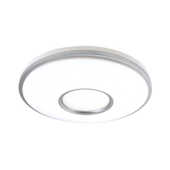 Plafon Perote 36w 3000-4000-6500k Blanco/Plata 3528lm 7,5x39x39cm C/remoto Y Reg.intensidad