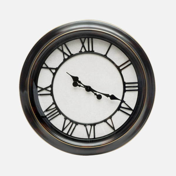 Reloj De Pared Almita Negro Rustico 60d Agujas Retro Industrial Gran Tamaño