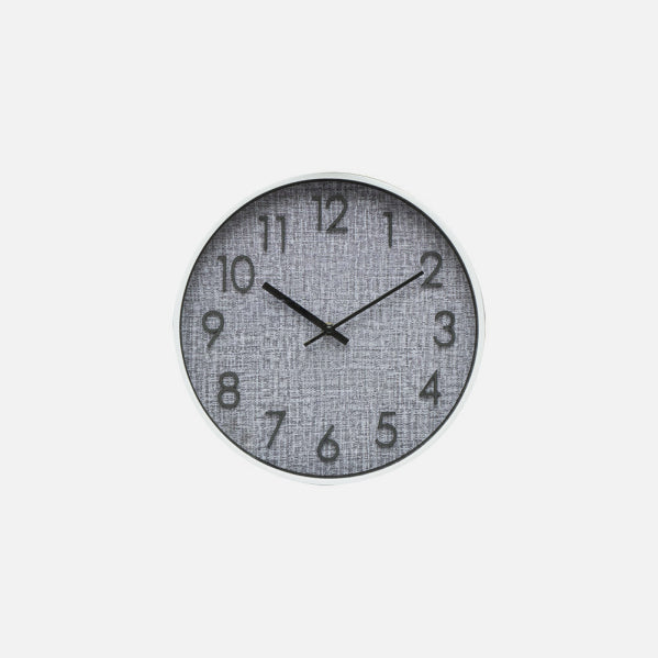 Reloj De Pared Higueron Blanco/gris 30x30x4 Cm Movimiento Continuo