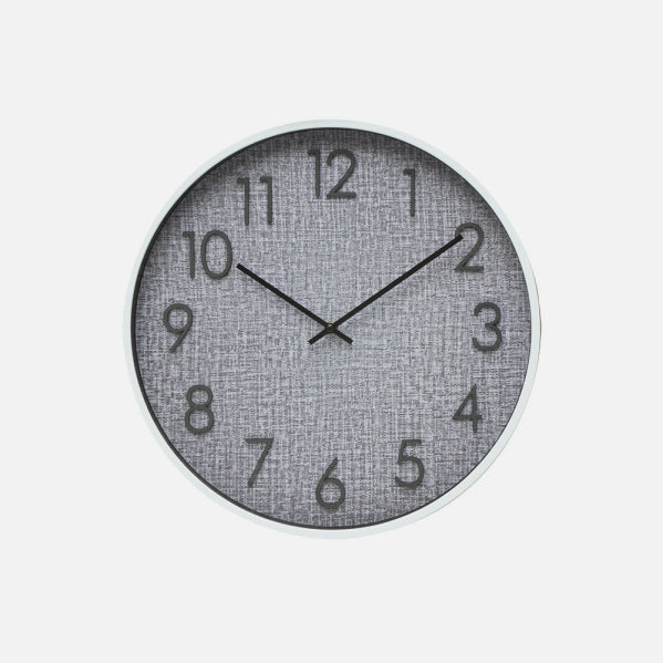 Reloj De Pared Higueron Blanco/gris 40x40x4 Cm Movimiento Continuo