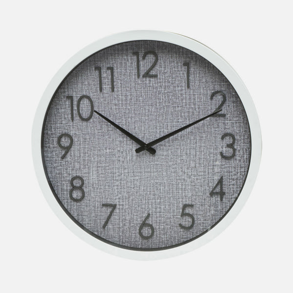 Reloj De Pared Higueron Blanco/gris 50x50x5 Cm Movimiento Continuo