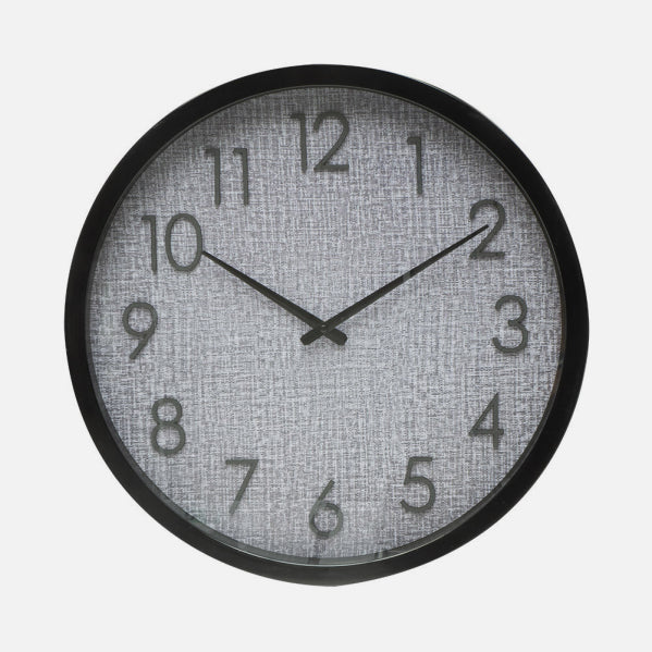 Reloj De Pared Higueron Negro/gris 50x50x5 Cm Movimiento Continuo