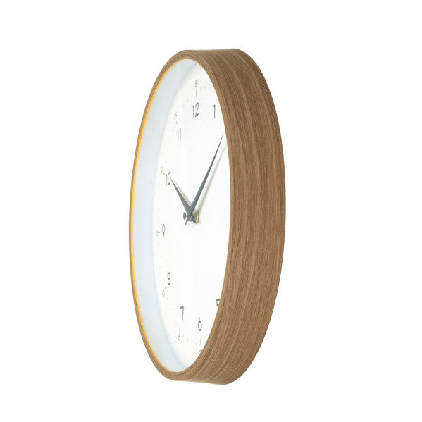 Reloj De Pared Ricoti Madera/blan 30d Mov.continuo