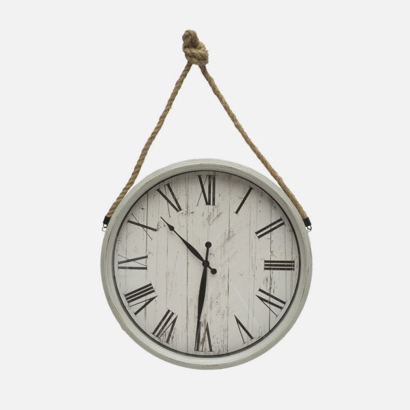 Reloj De Pared Zaman Blanco 50d C/cuerda Agujas Espada