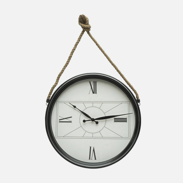 Reloj De Pared Zaman Negro 50d C/cuerda Agujas Espada