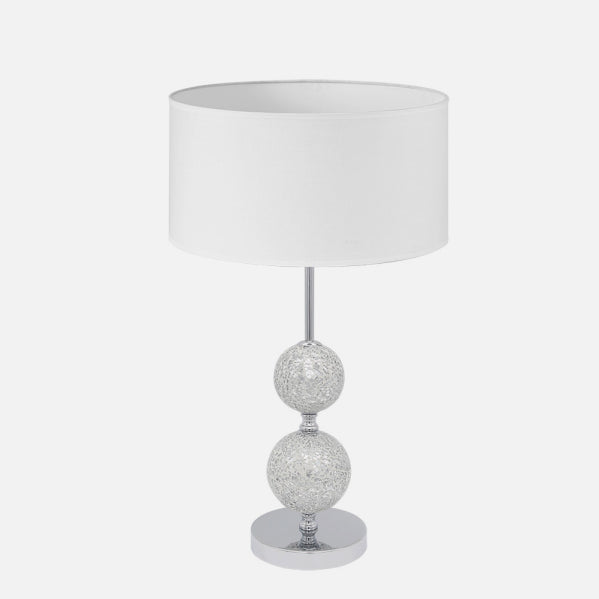 Sobremesa Salaria 1xe27 Cromo Pantalla Blanca 35d