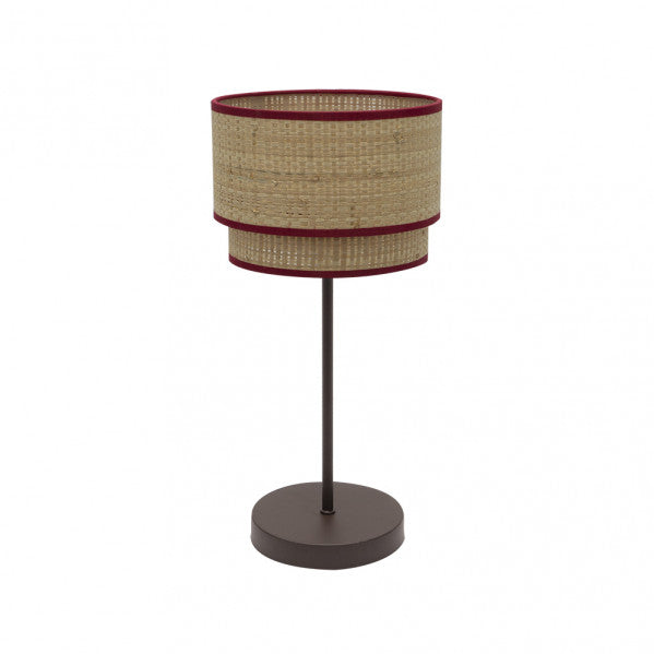 Sobremesa Alto Roque 1xe27 Natural/rojo 60x30x30 Cm