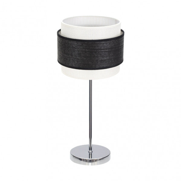 Sobremesa Myriam 1xe14 Cromo/Madera Negra 47x18x18 cm