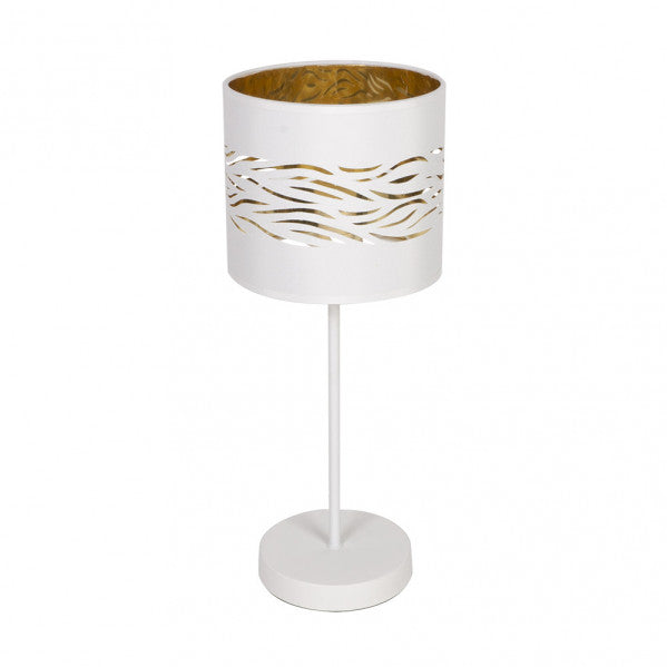 Sobremesa Niebla 1xe14 Blanco/blanco-oro 43x17x17 Cm