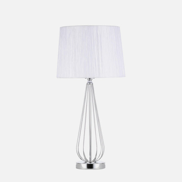 Sobremesa Robina 1xe27 Cromo C/pant Blanca 62x30x30 Cm