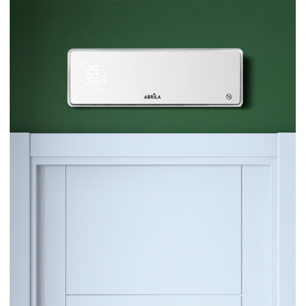 Split Ceramico Invierno 2000w Blanco Cristal 2potencias 3funciones Ptc De Seg.remoto Temporiz.18,7x53,8x12,3cm