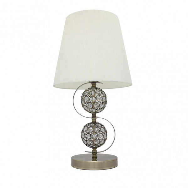 Table lamp Ordoñez 1xe27 Leather Lampshade Beige 49x25x25 Cm
