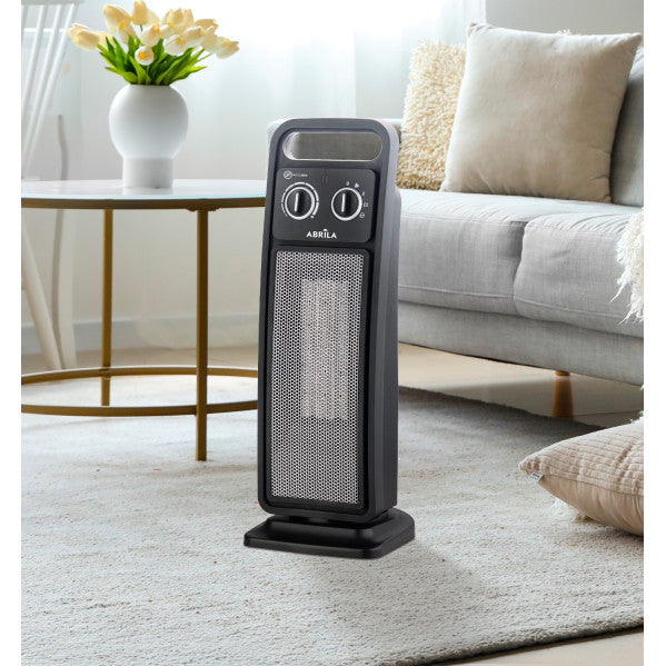 Termoventilador Ceramico Vert.brasil 2000w Negro 2pot.oscilant.antivuel.termost. Prot.cal 50,7x19x18,3 Cm