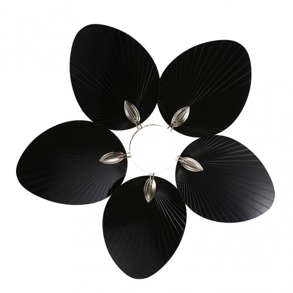 Ventilador Dc Chaw 24w 2950lm Niquel/negro 5asp.6vel.132d C/remoto, Memoria Y Temp.3000-4000-6000k