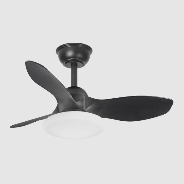 Ventilador Dc Paramo 36w 2880lm Negro 3 Aspas 82d 3000k,4500k,6000k,remoto+tempor+memoria