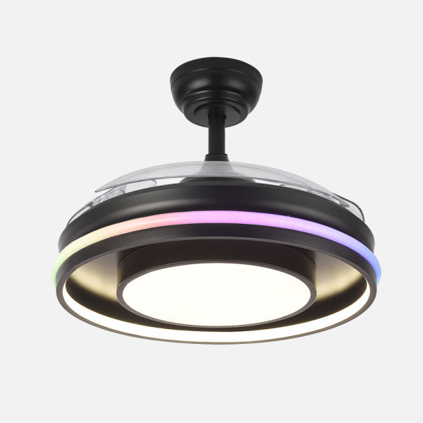 Ventilador Dc Pitufo 57w Nergro 3asp107d 3990lm Rgb +3000-4500-6500k Reg.intensidad+remoto+memo+temporiz
