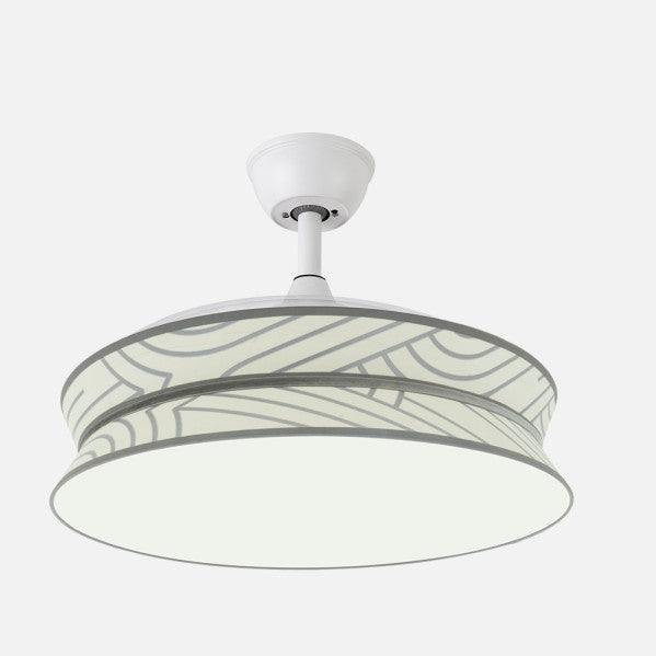 Ventilador Decor 72w Blanco/blanco Plata 108d 3asp 7200lm 3000-4000-6000k Remoto+memo+temp