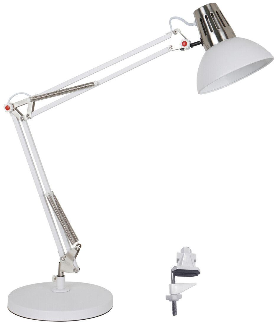 21001 DRASS WHITE AND NICKEL TABLE LAMP 1xE27