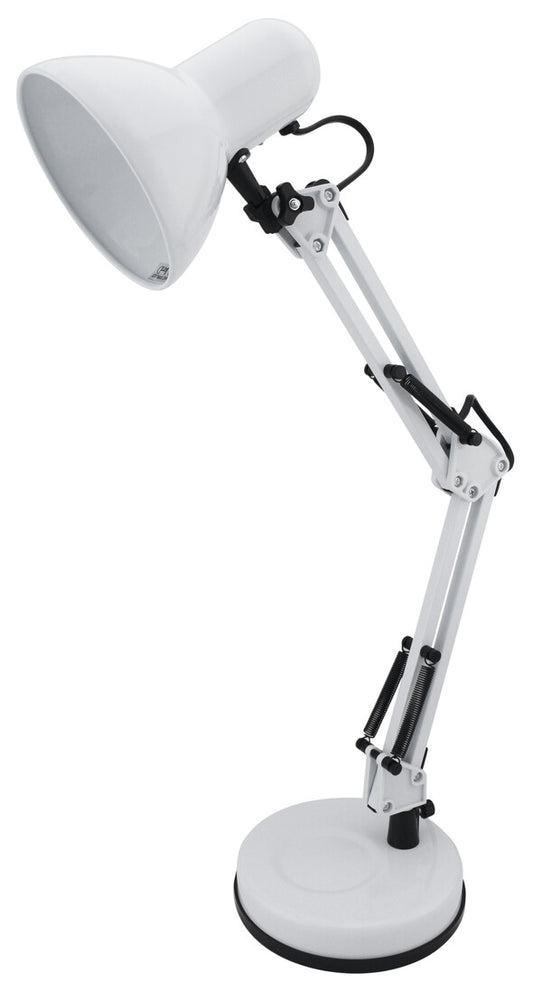 1900423 FLEXO SOBREMESA E27 BLANCO ARTICULADO