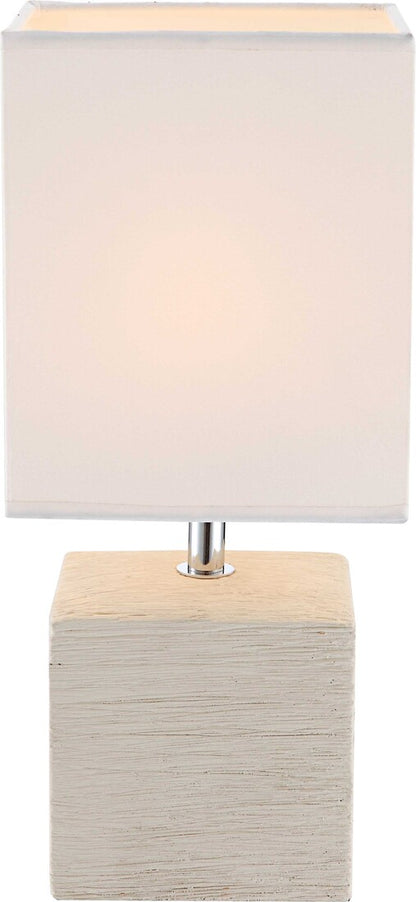 Lámpara Sobremesa Cerámica Beige E14 40W Geri Globo Lighting | Suministros Figmar