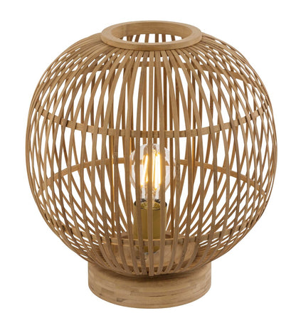 Lámpara Sobremesa Bambú Natural E27 60W Hildegard Globo Lighting | Suministros Figmar