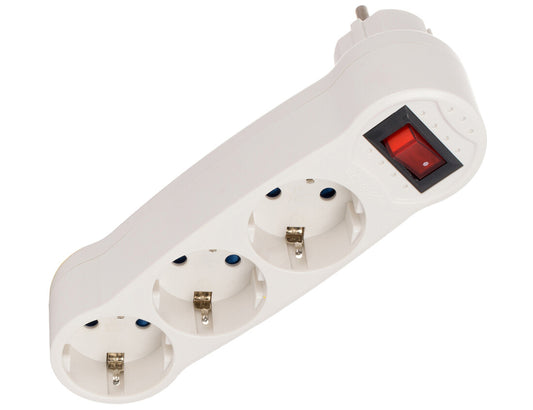 V1302 DREIFACH-MEHRFACHSTECKER MIT SCHALTER SOLERA