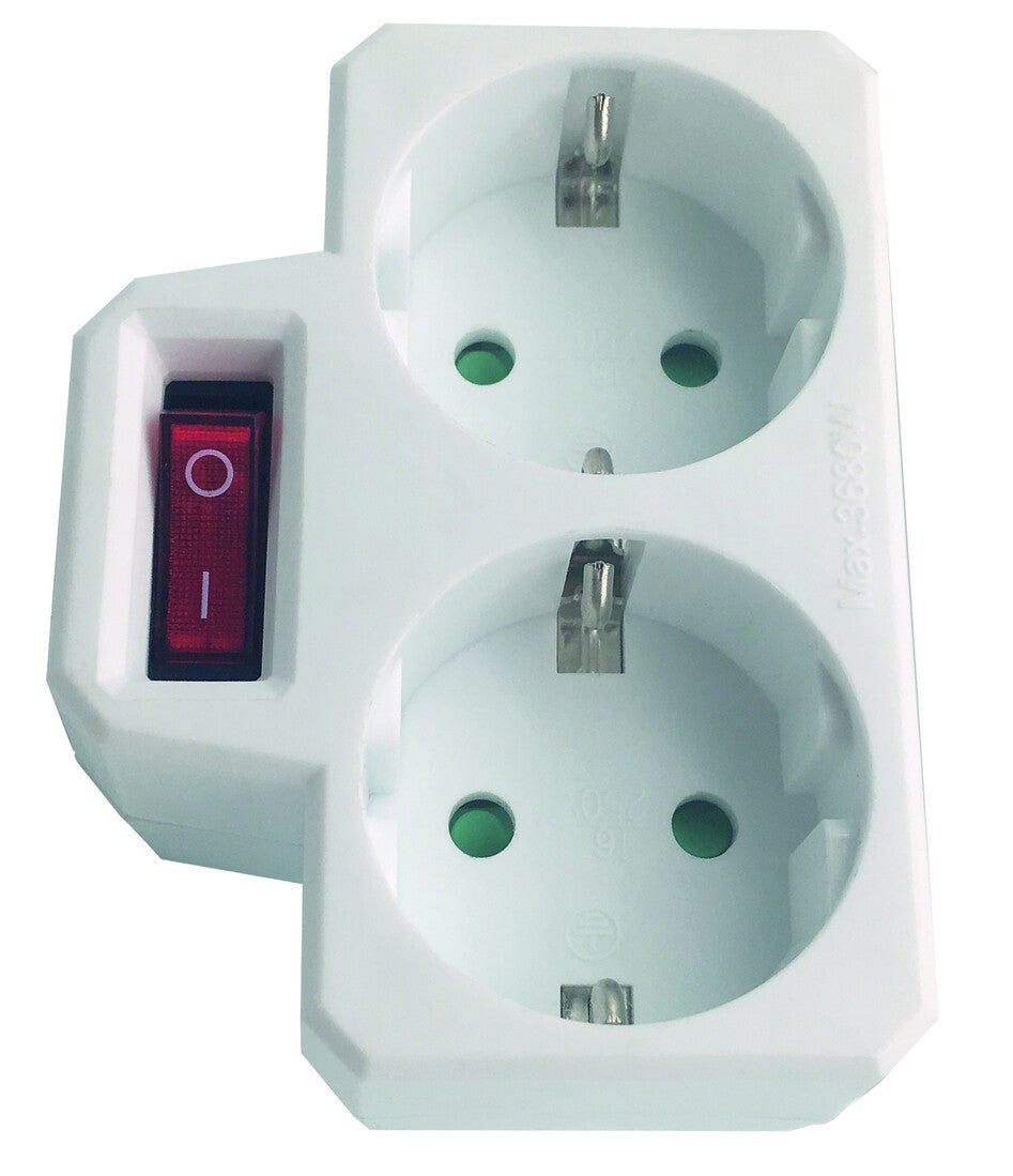 103000001 ADAPTADOR DOBLE CON INTERRUPTOR GSC