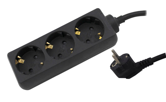 0000024 SCHWARZER SOCKEL 3T ECON M/KABEL O/SCHALTER GSC