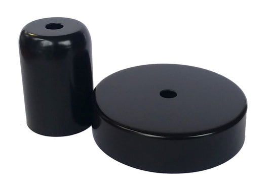 CONJUNTO FLORON Y PORTALAMPARAS METALICOS NEGRO