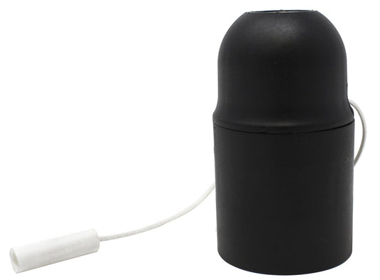 H038836 PORTALAMPARAS INTERRUPTOR LISO E27 NEGRO