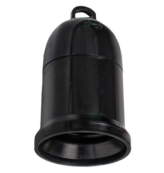 6618 N PORTALAMPARAS LISO DE RESINA E27 NEGRO