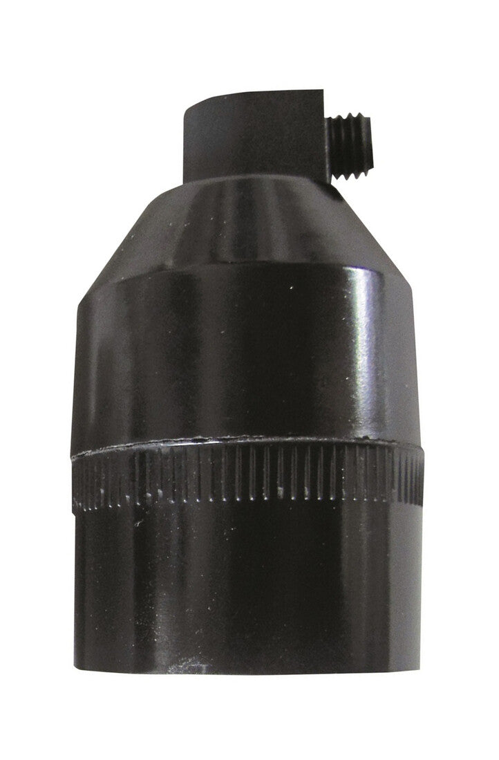 BLACK CONICAL E27 LAMPHOLDER WITH SCREW