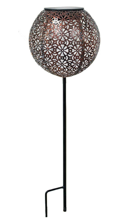 Baliza Solar Retro Metálica 45cm Efecto Sombras Galix