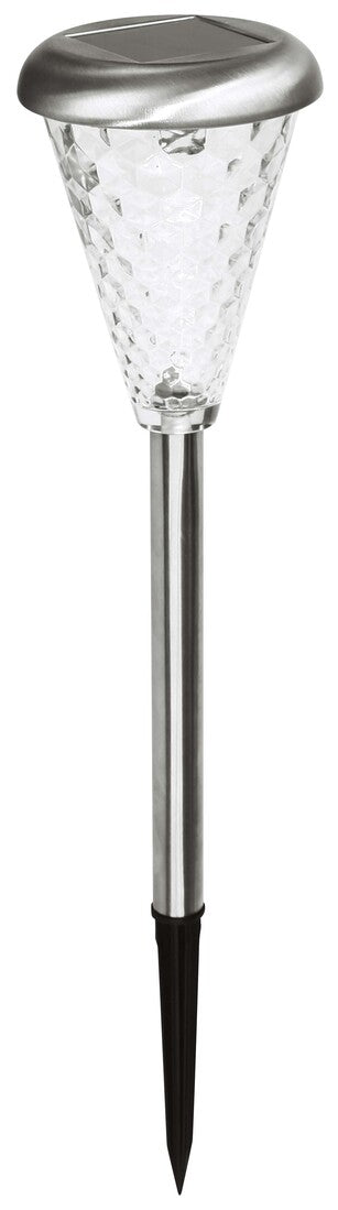 Estaca Solar RGB Inox + Difusor Vidrio 37cm Galix