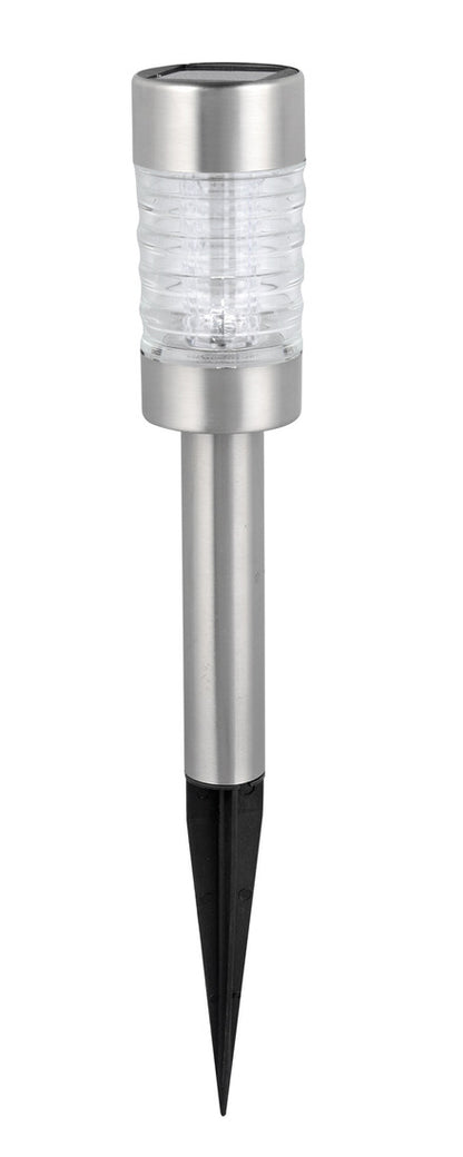 Estaca Solar 2 en 1 Luz Fría Inox + Difusor Vidrio 45cm Galix