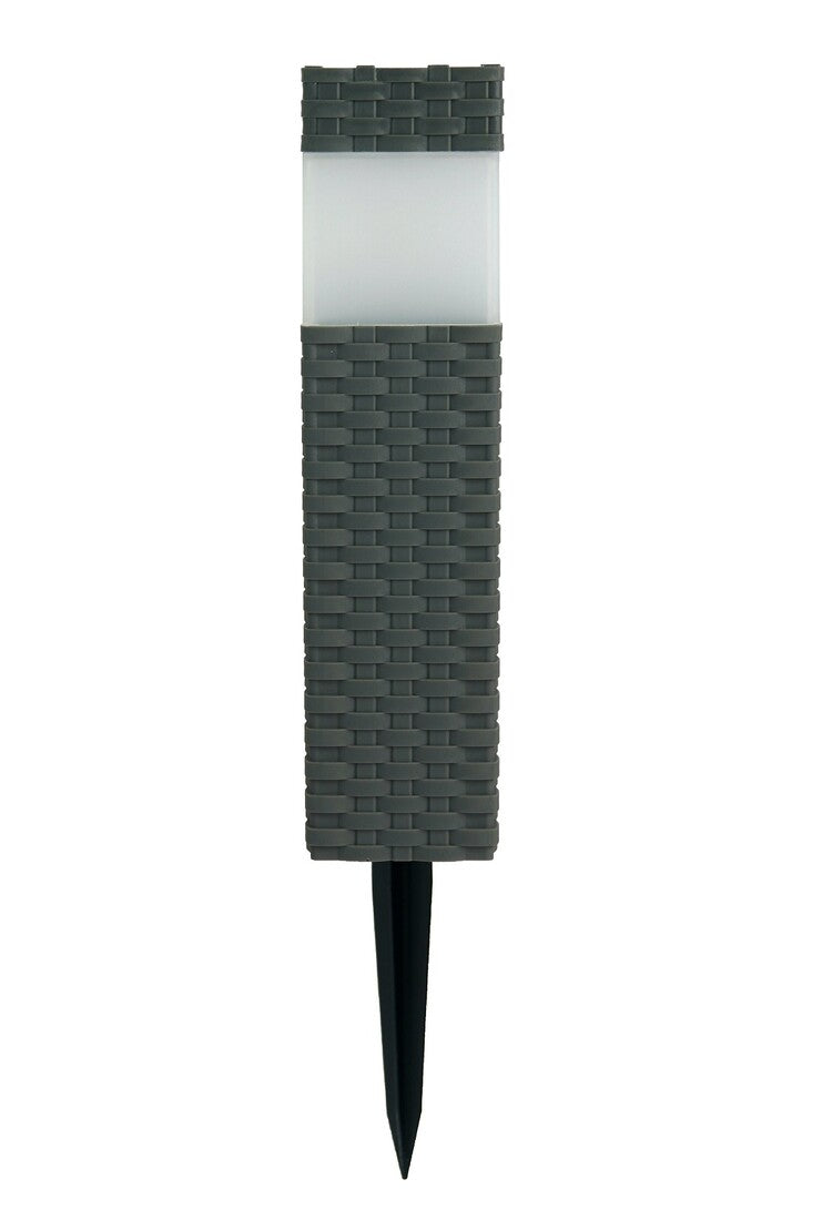 G2114 BALIZA SOLAR FRIA RESINA TRENZADA 38cm GALIX
