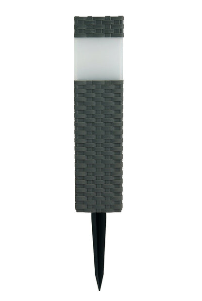 Baliza Solar Luz Fría Resina Trenzada 38cm Galix