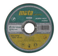 D1110 DISCO CORTE A/INOX  115x1,0x22,2mm MOTA