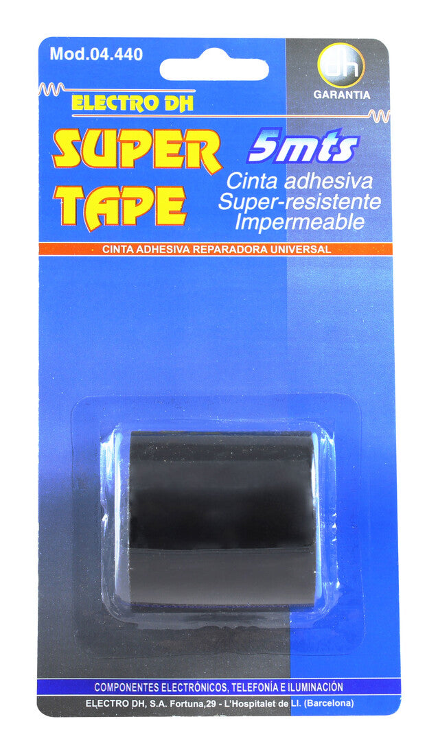 04.440/5/N 5m.NEGRA-CINTA .SUPER TAPE.