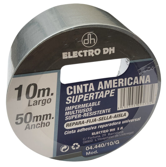 04.440/10/G 10m. GRAU-BAND .SUPER TAPE.