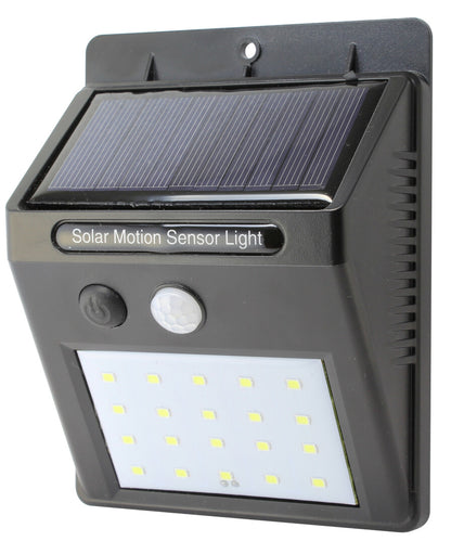 Mini Aplique Solar LED Negro 4W 3 Modos Sensor Movimiento Electro DH | Suministros Figmar