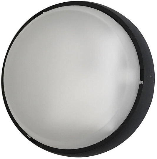 7100NLED APLIQUE LED REDONDO NEGRO 18W 4000K IP44