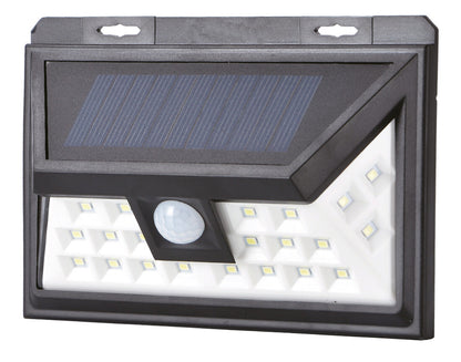 Aplique Solar LED 5W 300lm 24 LEDs Sensor Movimiento 3 Modos Electro DH