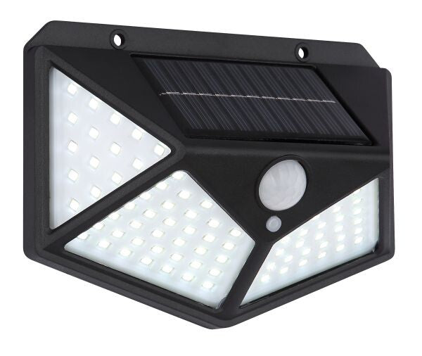 36490 APLIQUE SOLAR LED C/SENSOR NEGRO 6000K 13,5x9,7cm IP44 GLOBO