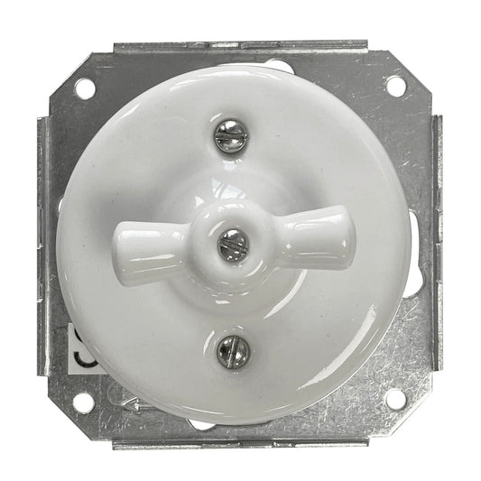 2902000 CONMUTADOR EMPOTRABLE LAZO PORCELANA BLANCA F-BRIGHT